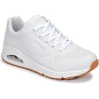 Skechers Women/'s Uno Stand on Air Sneaker,white with rubber sole, 3 UK