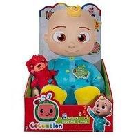 CoComelon Official Musical Bedtime JJ Doll, Soft Plush Body – Press Tummy and JJ sings clips from ‘Yes, Yes, Bedtime Song,’ – Includes Feature Plush and Small Pillow Plush Teddy Bear – Toys for Babies