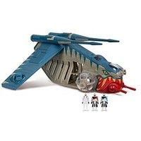 Star Wars Micro Galaxy Squadron Republic Gunship (Muunilinst-10) - 8-Inch Starfighter Class Vehicle with Three Micro Figure Accessoriesories