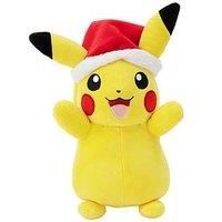 NA - Pokemon Pkw - 8 Seasol Plush Holiday Pikachu With Santa Hat -  - S59z