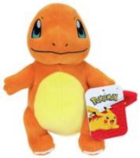 Pokémon PKW3404 Official & Premium Quality 8-inch Charmander Adorable, Ultra-Soft, Plush Toy, Perfect for Playing & Displaying-Gotta Catch ‘Em All