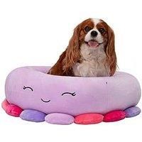 Squishmallows Official 30-Inch Beula Octopus Pet Bed - Large Ultrasoft Official Plush Pet Bed,purple