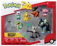 PKW - Battle Figure Multipack (8PK: Tepig, Oshawott, Snivy with Stand, Rotom with Stand, Pikachu #5, Snubull, Alolan Marowak, Luxio) W12