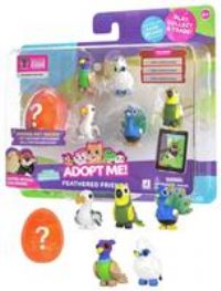 Adopt Me! Pets Multipack Feathered Friends - Hidden Pet - Top Online Game - Exclusive Virtual Item Code Included - Fun Collectible Toys for Kids Featuring Your Favourite Pets, Ages 6 Plus