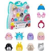Squish-a-longs 8-Pack - Series 3 - (8) 1" Mini-Squish with 2 Accessories, Ring, Collectors Guide - Collect, Trade, Play