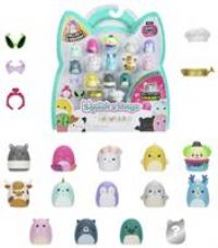 Squish-a-longs 14 Pack - Series 1, Wave 2 - (14) 1” Mini-Squish with (4) Accessories, (1) Ring Attachment, and (1) Collector’s Guide - Collect, Trade, & Play