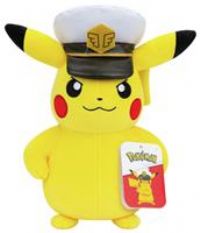 Pokémon Captain Pikachu Plush - 8-Inch Soft Plush with Captain/'s Hat and Authentic Details
