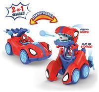 MARVEL Spidey and His Amazing Friends Spidey-Rex Racer - 8-Inch Vehicle with Sounds that Transforms from Vehicle Into Dinosaur