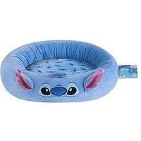 Disney Stitch Pet Bed - Pet Bolster Bed with Character Design and Machine Washable Removable Insert - Large Pet Bed