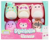 Squishville by Original Squishmallows Safari Squad Plush - Six 2-Inch Squishmallows Plush Including Parson, Ridelle, Deeto, Jace, Darius, and Beijo - Toys for Kids