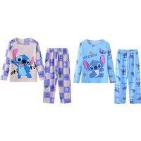 Cute Stitch Inspired 2-Piece Children'S Pyjamas - 8 Sizes & 2 Colours
