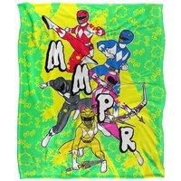 Power Rangers Blanket, 152 x 127 cm Mmpr Group Attack Silky Touch Super Soft Throw Blanket