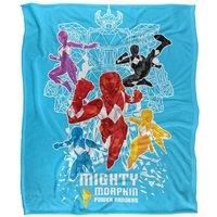 Power Rangers Blanket, 152 x 127 cm Polygon Blast Silky Touch Super Soft Throw Blanket