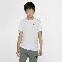 NIKE Kids Emb Futura T-Shirt - White/Black, X-Small