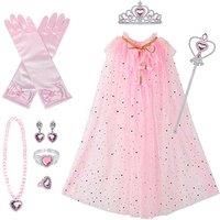 Eight-Piece Children'S Frozen Inspired Dress Up Set With Tiara - Yellow