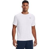 Under Armour Men's Tech 2.0 Shortsleeve Light and Breathable Sports T-Shirt, Gym Clothes with Anti-Odour Technology, White/Overcast Gray, 2XL
