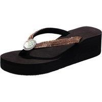 Women'S Sparkle Platform Flip Flops  3 Colours  Rose Gold | Wowcher