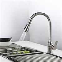 SADALAK Kitchen Tap with Pull Out Spray Swivel Tap 360 Mixer Brass