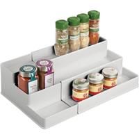 mDesign Plastic Spice Rack - Kitchen Organiser Rack for Expandable 3