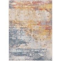 Livabliss Sarasota Abstract Rug - Area Rugs Living Room 160x213 cm, Dining Room, Lounge, Kitchen, Bedroom - Modern Marble Large Rug, Soft Luxurious Easy Care Medium Pile, Blue, Mustard and Rust