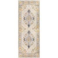 Livabliss Palma Vintage Rug - Area Rugs Living Room 200x274 cm, Dining Floor, Kitchen, Traditional Multicoloured Boho Style, Easy Care Pile, Bohemian Large Rug, Beige, Mustard and Grey