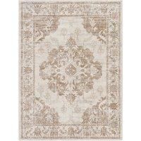 Livabliss Chellala Vintage Rug - Area Rugs for Living Room 200x275 cm, Bedroom - Scandi Neutral Rugs, Traditional Patterned Boho Style, Natural Easy Care Pile - Large Rug, Ivory, Tan and Grey