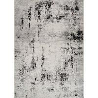 Surya Kyoto Abstract Rug - Area Rugs for Living Room, Dining, Lounge, Bedroom - Marble Rug, Soft Medium Pile Large Rug for Easy Care - Modern Rugs Living Room 150x213cm Ivory, Grey and Black Rug
