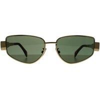 Celine CL40293U 30N Gold/Green 55-16-140 Sunglasses New Authentic