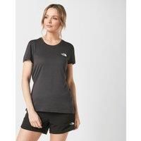 THE NORTH FACE Women's Reaxion Ampere T-Shirt, TNF Black Heather, X-Small