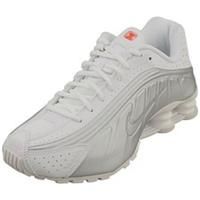 Nike Nike Shox R4, Women’s Track & Field Shoes, Multicolour (White/White/Metallic Silver/Max Orange 000), 6.5 UK (40.5 EU)