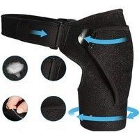 Adjustable Single Shoulder Compression Belt Guard - Black