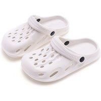 Lightweight Croc Inspired Clog Slippers In 5 Colours And Multiple Sizes - White