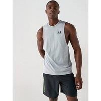 Under Armour Mens Training Left Chest Logo Tank - Grey