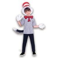 Kids Cat in the Hat Costume Kit Dr Seuss Fancy Dress Boys Girls Book Day Outfit