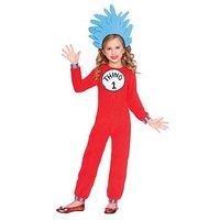 Amscan 9904207 Childs Official Dr Seuss - Thing 1 & 2 Licensed Jumpsuit Fancy Dress Costume (4-6 years)