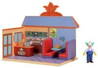 The Simpsons Krusty Burger Playset by Jakks Pacific, Includes 6.35 cm Krusty the Clown Articulated Mini Figurine and Detailed Accessories, Interactive Features