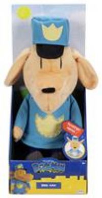 Dog Man Feature Plush by Jakks Pacific - Ears Flip Up and Down, Squeeze Dogman Plush for Fun Sound Effect, Toot! Collect all Dogman Plush, Based on The Dog Man Movie, Inspired by Dog Man Book