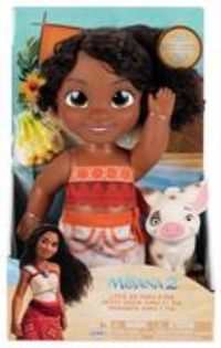 Moana 2 Disney/'s Little Sis Simea Doll & Pua Figure Playset By Jakks Pacific, Stands 11" / 27 cm Tall, Includes 1 Doll Outfit, 1 Pua, 1 Plastic Banana Bunch, Suggested for Ages 3+