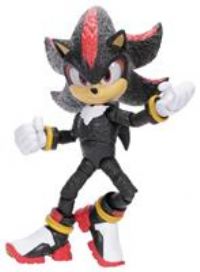 Sonic The Hedgehog Sonic 3 Movie Shadow Collector Toy Figure by Jakks Pacific, Stands 5” / 13 cm Tall, Highly Articulated for Boys/Girls, Officially Licensed 3 Movie, Suggested for Ages 3+
