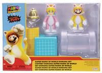 SUPER MARIO Nintendo 2.5" Action Figures 3D World Diorama