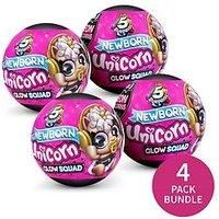 5 Surprise Newborn Unicorn Glow Squad Mystery Capsule Series 6 by ZURU (Styles Vary)
