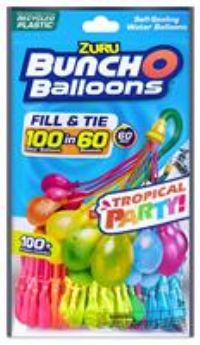 Tropical Party Bunch O Balloons 100 plus Rapid-Filling Self-Sealing Water Balloons, Foilbag (3 Stems)