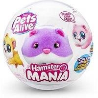 Pets Alive Hamster Mania by ZURU, Blue Hamster, Pet Nurture, Soft Toy, Real Alive, 20+ Sounds Interactive, Electronic Pet, Ages 3+ (Blue)