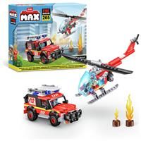 MAX Adventure Fire Rescue Playset (245 pieces) Building Bricks Toys For Kids 5+ Create Vehicles and More Unbox Discover, Major Brand Compatible