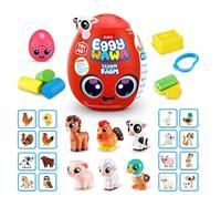 Eggy Wawa Learn on the Farm Surprise Egg, Interactive Baby and Toddler Learning Toy With Music, Education, Learning, Develop and Fine Motor Skills Through Play, Medium Egg (28 cm)