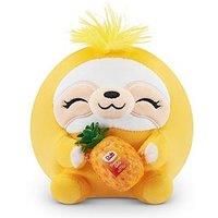 Snackles, Series 2, Sloth (Dole, Pineapple), Plush Toy, Cuddly Squishy Comfort Plush with License Snack Brand Accessory, Medium (35 cm), Brown Box, (Sloth)