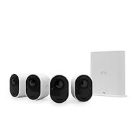 Arlo Ultra2 Wireless Home Security Camera System CCTV, 6-month battery life, Wi-Fi, Alarm, Colour Night Vision, Indoor or Outdoor, 4K UHD, 2-Way Audio, Spotlight, 180° View, 4 Camera Kit, VMS5440