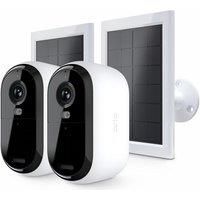 ARLO Essential 2K Quad HD WiFi Security Camera with Solar Panels - 2 Cameras, White, White