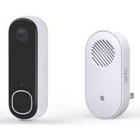 Arlo 2K Doorbell Camera Wireless & Chime, Outdoor WiFi Video Doorbell, Motion Sensor CCTV Camera Systems, 6 Month Battery Operated Security Camera, Night Vision, Free Trial of Arlo Secure, White