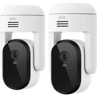 Arlo Essential 3 2K Pan-Tilt-Zoom 2 Camera Kit Smart Home Security Camera - White, White